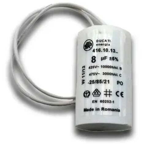 CAME 119RIR291 Ersatzteil μF 8 Mikrofarad Kondensator mit Kabel