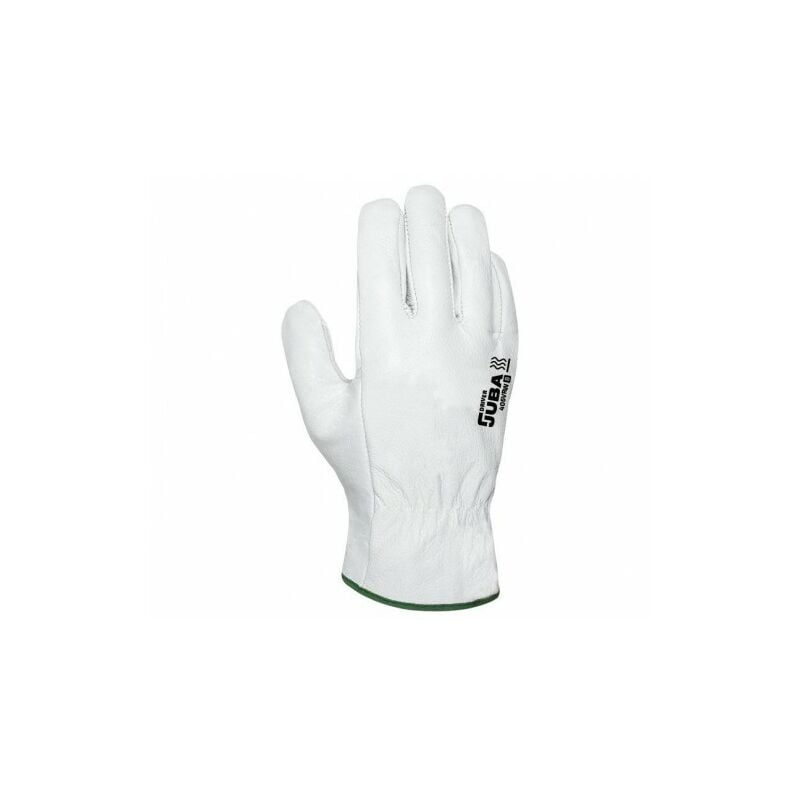 Guantes Trabajo Piel FLOR 8 Con Colgador (Par)