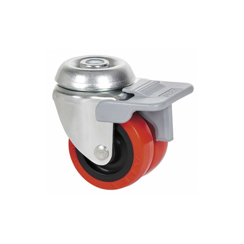 Ruedas giratorias de goma de una sola rueda de 1 pulgada de diámetro para  muebles, ruedas pequeñas con rodamiento de bolas base, rodillos