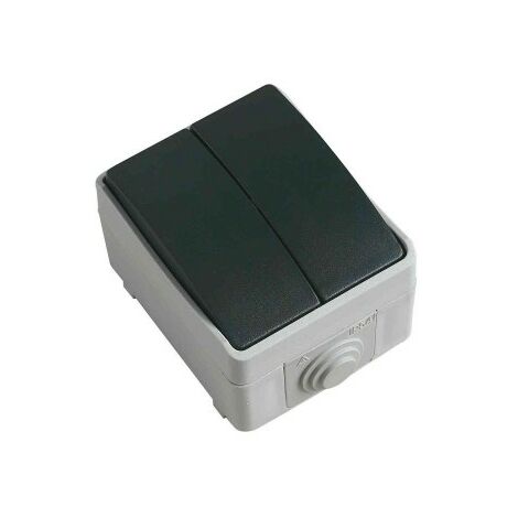 Interruptor para persianas estanco IP65 gris