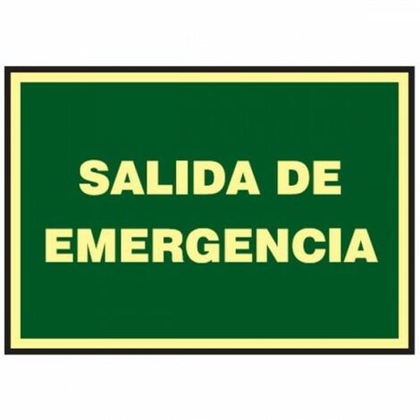 CARTEL LUMINISCENTE CLASE B SALIDA DE EMERGENCIAS