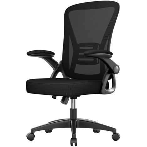 Ergonomic Desk chair with Lumbar Support, adjustable armrest, Office Chair Height Adjustable, black - Bigzzia
