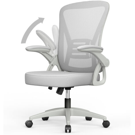 Ergonomic Desk chair with Lumbar Support, adjustable armrest, Office Chair Height Adjustable, Gray - Bigzzia