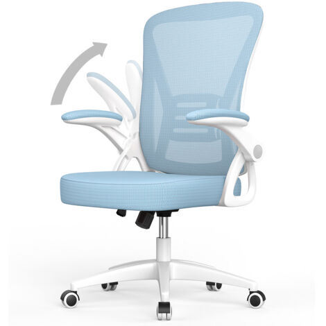 Ergonomic Desk chair with Lumbar Support, adjustable armrest, Office Chair Height Adjustable, blue - Bigzzia