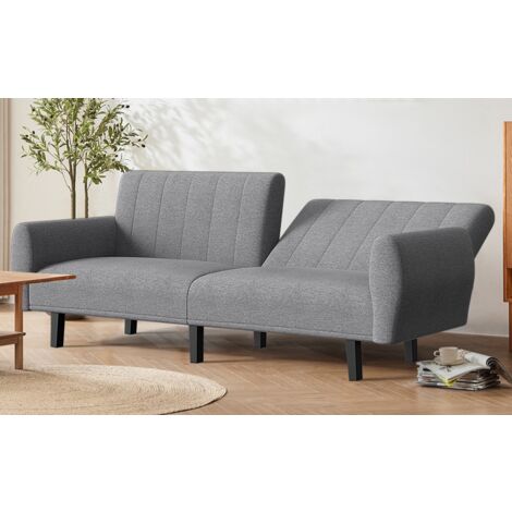 2 seater sofa bed - bigzzia Reclining Daybed Modern Fabric - sofa bed double - sofas & couches - Grey (1/5)