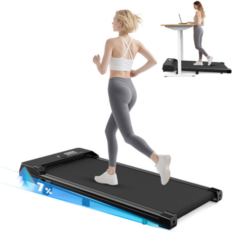 Tapis de Course - 2.5HP Tapis de Marche avec télécommande et de LED - Vitesse réglable 1-8km/h - Parfait pour Une Utilisation à Domicile ou au Bureau - Noir (1/5)