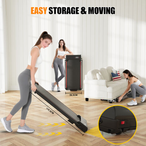 RAOO MIN - Tapis de course pliable 3.0 HP, 1–14 km/h, inclinaison 0–9%, écran LED, télécommande - Sport