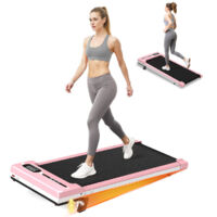 Tapis de Course - Walking Pad 2.5HP - Tapis de Marche avec Télécommande et LED, Walking Pad Silencieux - 1-8KM/H Treadmill Compact - Rose