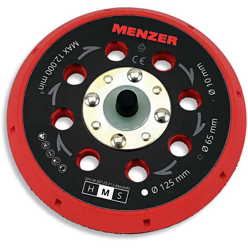 MENZER Platorello Multi-Foro 125 mm Medium per MENZER ETS 125