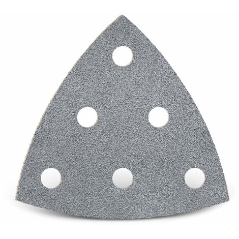 MENZER Platinum Carte abrasive a gancio e anello, 93 mm, 6 fori, p. Levigatrici a delta, Corindone semi-friabile (50 Pz.) G240 (1/5)