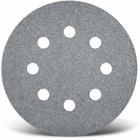 MioTools Fox Dischi abrasivi a gancio e anello, 225 mm, 6 fori, p. Levigatrici per muri, Corindone normale (10 Pz.) G16