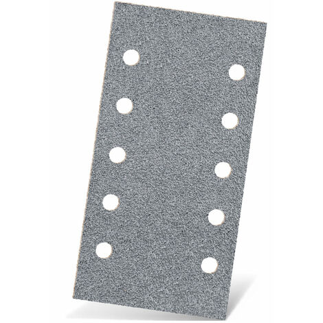 MENZER Platinum Carte abrasive a gancio e anello, 230 x 115 mm, 10 fori, p. Levigatrici orbitali, Corindone semi-friabile (50 Pz.) G400 (1/5)