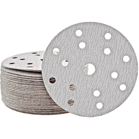 50 Dischi Abrasivi Velcro Fox 150 Mm 15 Fori – Grana G180 Per Levigatrici Rotorbitali - 2