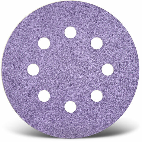 15 dischi abrasivi da 125 mm, carta vetrata a grana 40, 8 fori per levigatrice orbitale con gancio e anello, dischi abrasivi da 125 mm per levigatrice orbitale casuale