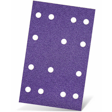 MENZER Titanium HD Carte abrasive velcrate, 133 x 80 mm, 14 fori, p. Levigatrici orbitali, Miscela di ceramica (50 Pz.) G1500 (1/5)