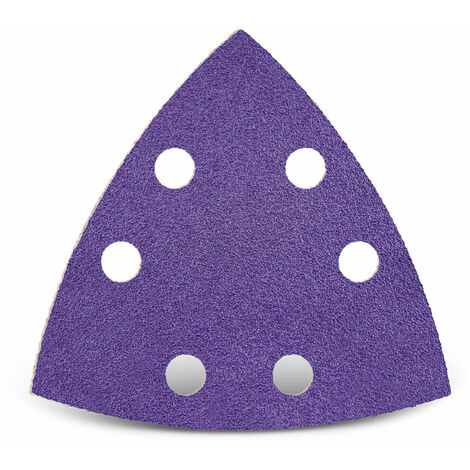 MENZER Titanium HD Carte abrasive velcrate, 93 mm, 6 fori, p. Levigatrici a delta, Miscela di ceramica (50 Pz.) G150 (1/5)