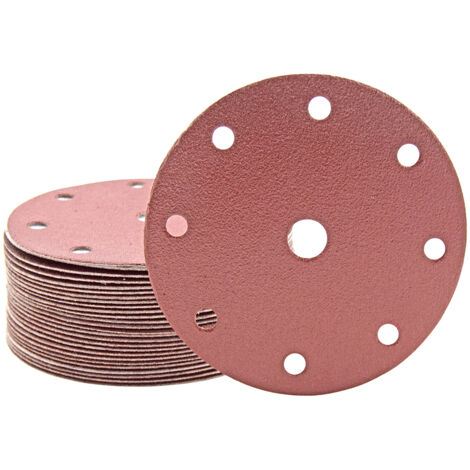 MENZER Red Carte abrasive a gancio e anello, 93 mm, 6 fori, p. Levigatrici a delta, Corindone normale (25 Pz.) G36
