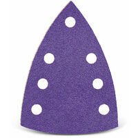 MENZER Titanium HD Carte abrasive velcrate, 150 x 100 mm, 7 fori, p. Levigatrici a delta, Miscela di ceramica (50 Pz.) G100