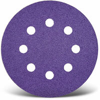 MENZER Titanium HD Dischi abrasivi velcrati, 125 mm, 8 fori, p. Levigatrici rotorbitali, Miscela di ceramica (50 Pz.) G320