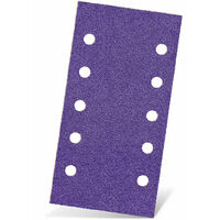 MENZER Titanium HD Carte abrasive velcrate, 230 x 115 mm, 10 fori, p. Levigatrici orbitali, Miscela di ceramica (50 Pz.) G120