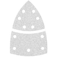 MioTools Shark Carte abrasive a gancio e anello, 93 / 62 x 102 mm, 11 fori, p. Levigatrici a delta, Corindone normale (50 Pz.) G240