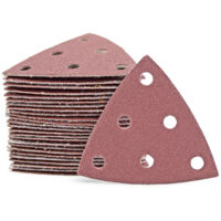 MioTools Fox Carte abrasive a gancio e anello, 93 mm, 6 fori, p. Levigatrici a delta, Corindone normale (50 Pz.) G240