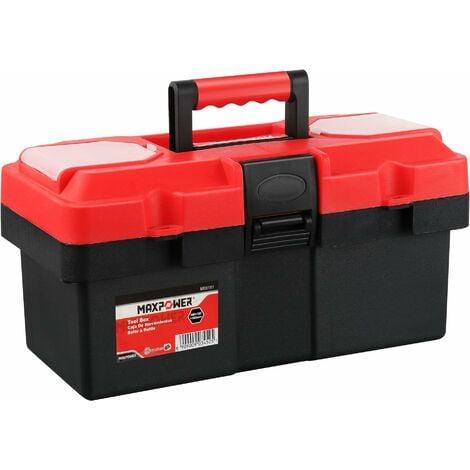 TERGOO 12in Three-Layer Multipurpose Storage Box Organizer Folding Tool Box/Art  & Crafts Case/Sewing Supplies Organizer/Medicine Box/Family First Aid Box  with 2 Trays (Blue)