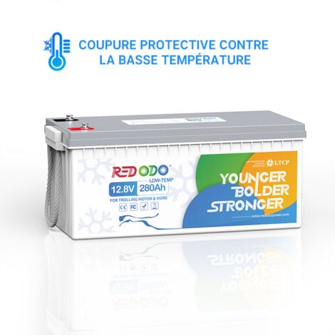 [JAMAIS UTILISÉ]Redodo 12V280Ah Batterie Lithium LiFePO4, protection d'arrêt à basse température, 200A BMS, Energie,pour systèmes solaires, kits de panneaux solaires,Camping-Cars,caravane,Bateaux