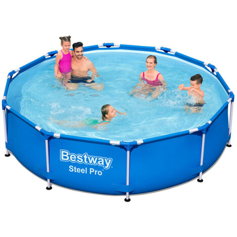 Bestway 56679 Steel Pro Frame Pool Set Rotonda con Pompa di Filtraggio 305x76 cm