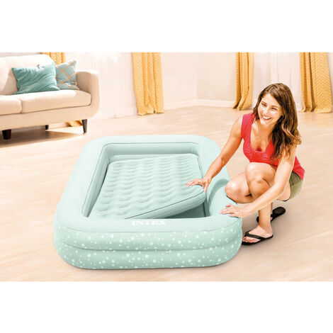 Intex 66810 Materasso Baby Gonfiabile Casa e Viaggio 107x168x25 cm pompa manuale
