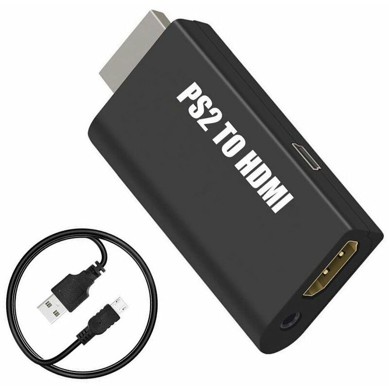 GANA Adaptateur convertisseur Wii vers HDMI pour connecter la console Wii à  l'écran HDMI en sortie vidéo 1080p avec audio de 3,5 mm, prend en charge