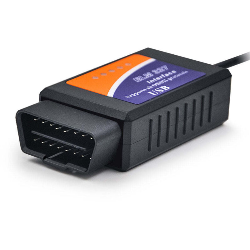 Scanner Diagnostic OBD-II ELM327 USB Pour Voiture - Compatible Logiciels - Neuf