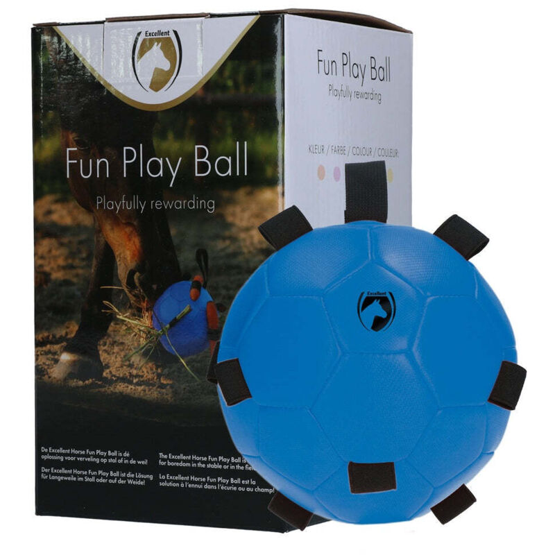 Ballon à Lécher Pour Chevaux Jolly Horse Dual Bleu - 20cm, Robuste Et Durable