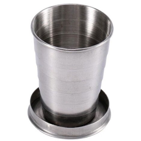 Tasse Neuf Camping Ferrino Acier Inoxydable avec Mousqueton