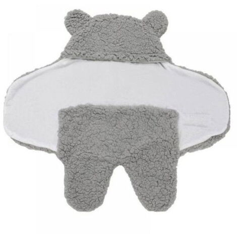 Écharpe de portage douillette avec oreilles - gris - 0–3 mois