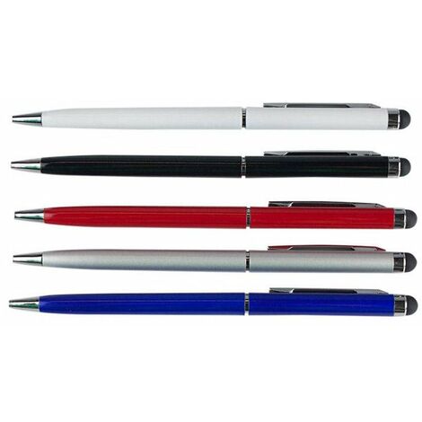 Lot de 3 stylets tactiles-stylos à bille avec lampe de poche