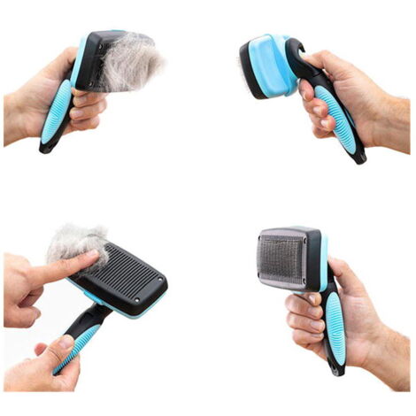 Brosse pour animaux de compagnie avec pointes rétractables