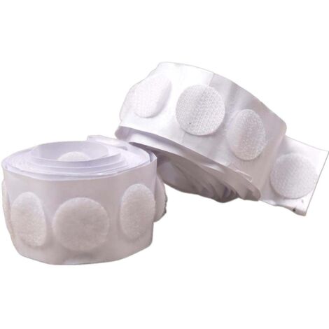 Pastilles adhesives auto agrippantes blanc 62x22mm (1/4)