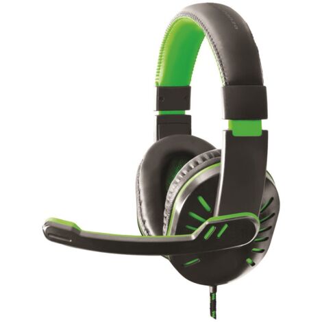 Casque Esperanza pour joueurs avec microphone Crow Green (1/4)