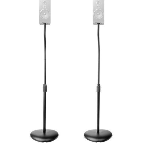 Support de haut-parleur Compatible avec : Universel Sol 4,5 kg Hauteur réglable ABS / Acier Noir (1/5)