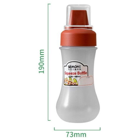 Bouteille de sauce avec 5 bouchons mats - 350 ml