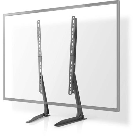 Support de bureau TV fixe  13-70"  Poids maximum de l'écran supporté : 50 kg  Hauteurs préfixées réglables  Acier  Noir (1/5)