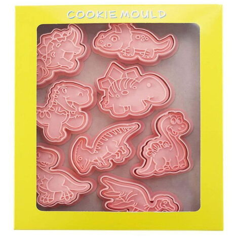 Petites formes de gâteaux en plastique - dinosaures - 8 pcs