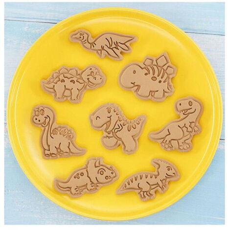 Petites formes de gâteaux en plastique - dinosaures - 8 pcs