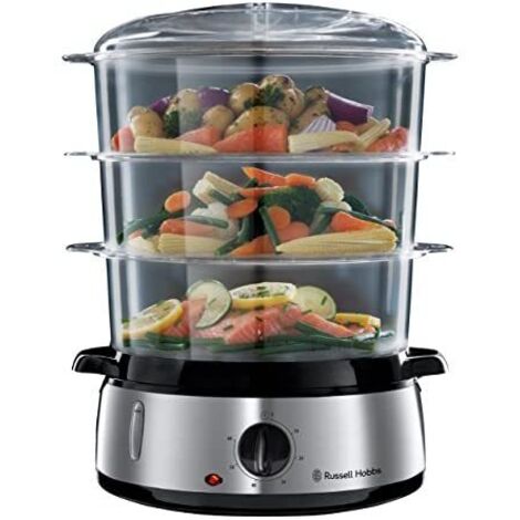 Russell Hobbs 19270-56 cuiseur vapeur 3 Nombre de paniers Noir, Acier inoxydable Freestanding (placement) 800 W