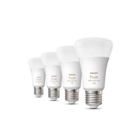 Philips hue 4 ampoules e27 65w a60 hue white and colour ambiance 929002489604 (1/10)