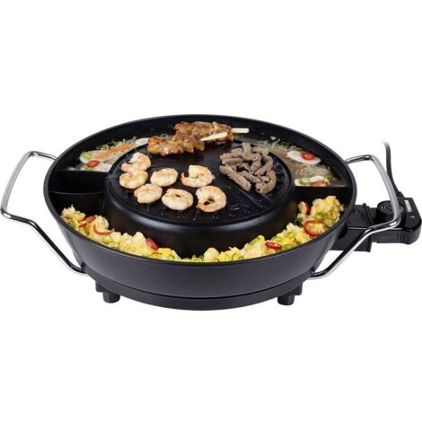 Appareil à fondue électrique noir 1800W – Capacité 3L – Revêtement anti-adhésif – Poignées à toucher froid – Pour 4 personnes – Tristar