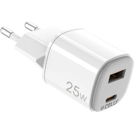 Chargeur usb gan 1 x usb a 1 x usb c pd 25w (1/4)