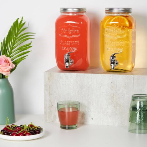 Tbest Distributeur de Boissons Froide 3L avec Robinet - Réservoir de