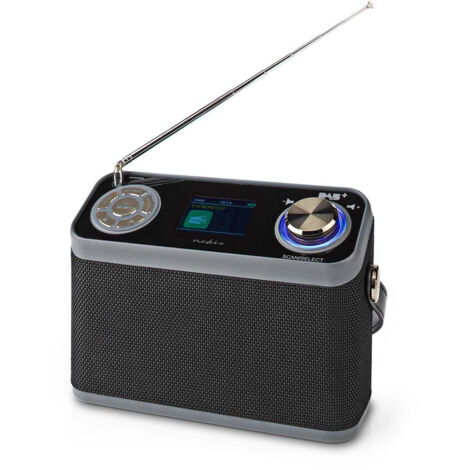 Radio dab design de bureau dab fm 24 - ecran couleur alimentation par piles adaptateur secteur numerique 24 w bluetooth prise pour casque decoute reveil minuteur de somm (1/5)